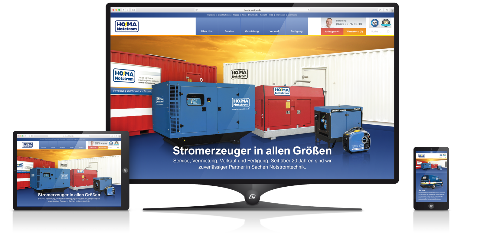 Responsive Webdesign HO-MA Notstrom